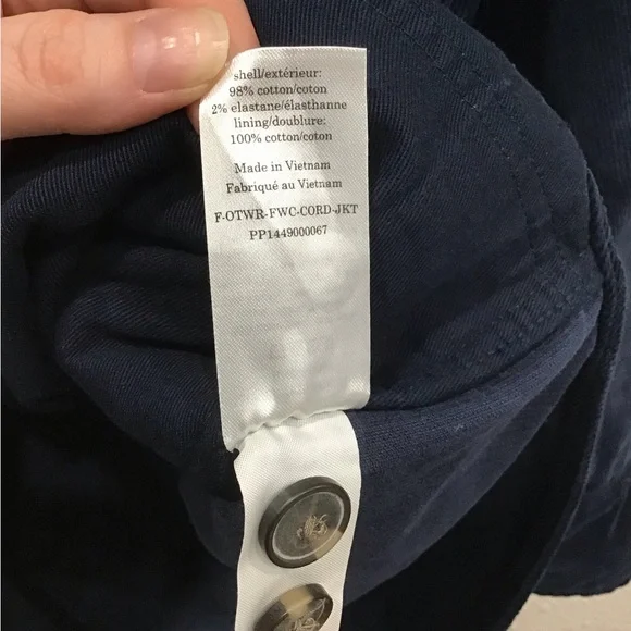 Everlane Corduroy Oversized Shirt Jacket Women’s S Navy Boxy Shacket Fall Grunge - Picture 5 of 6